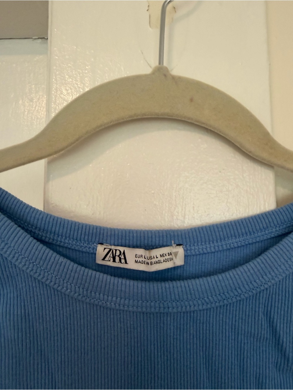 Zara Basic Rib Tank Top Blue - Picture 7 of 7